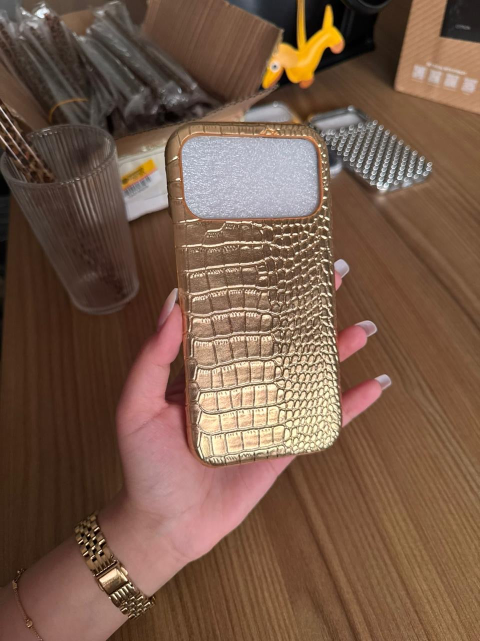 Crocodile Leather Phone Case 17 Pro Max