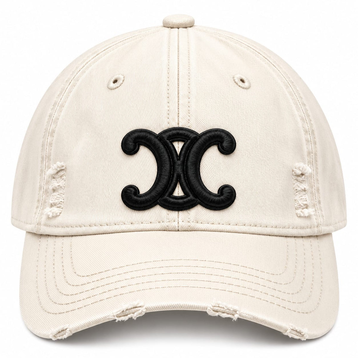 Celine Triomphe Distressed Baseball Cap