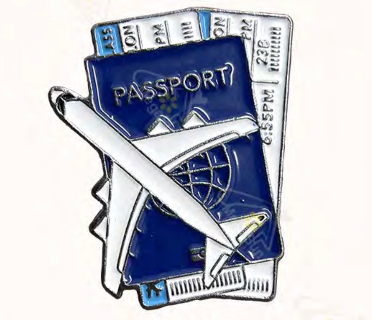 Blue Passport Metal Phone Sticker