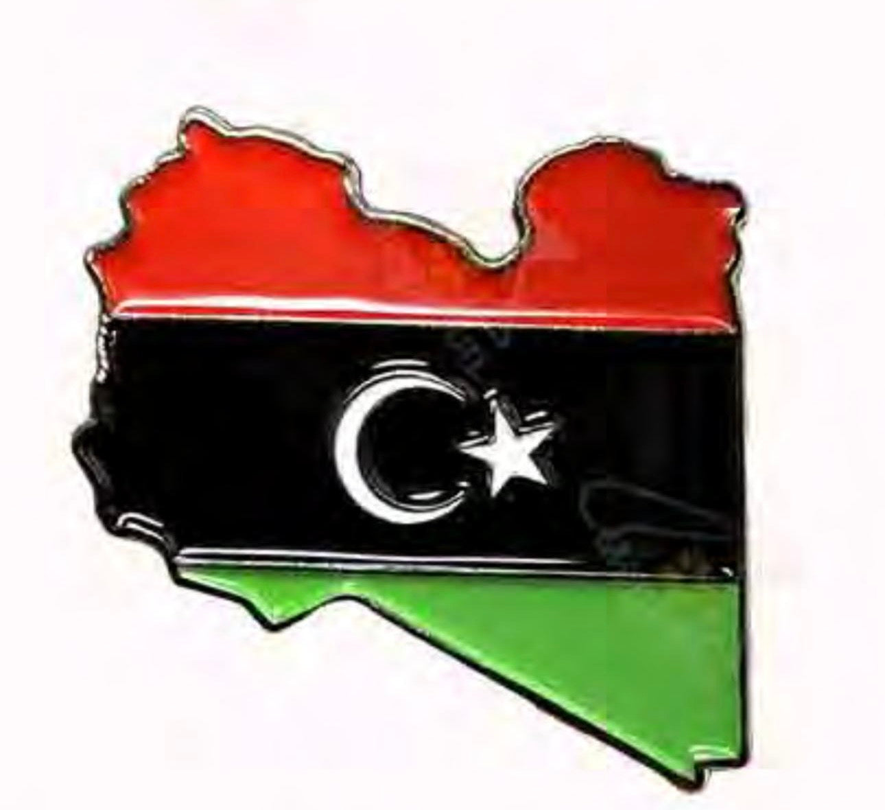 Libya country flag 29x28.9 mm Metal Phone Sticker