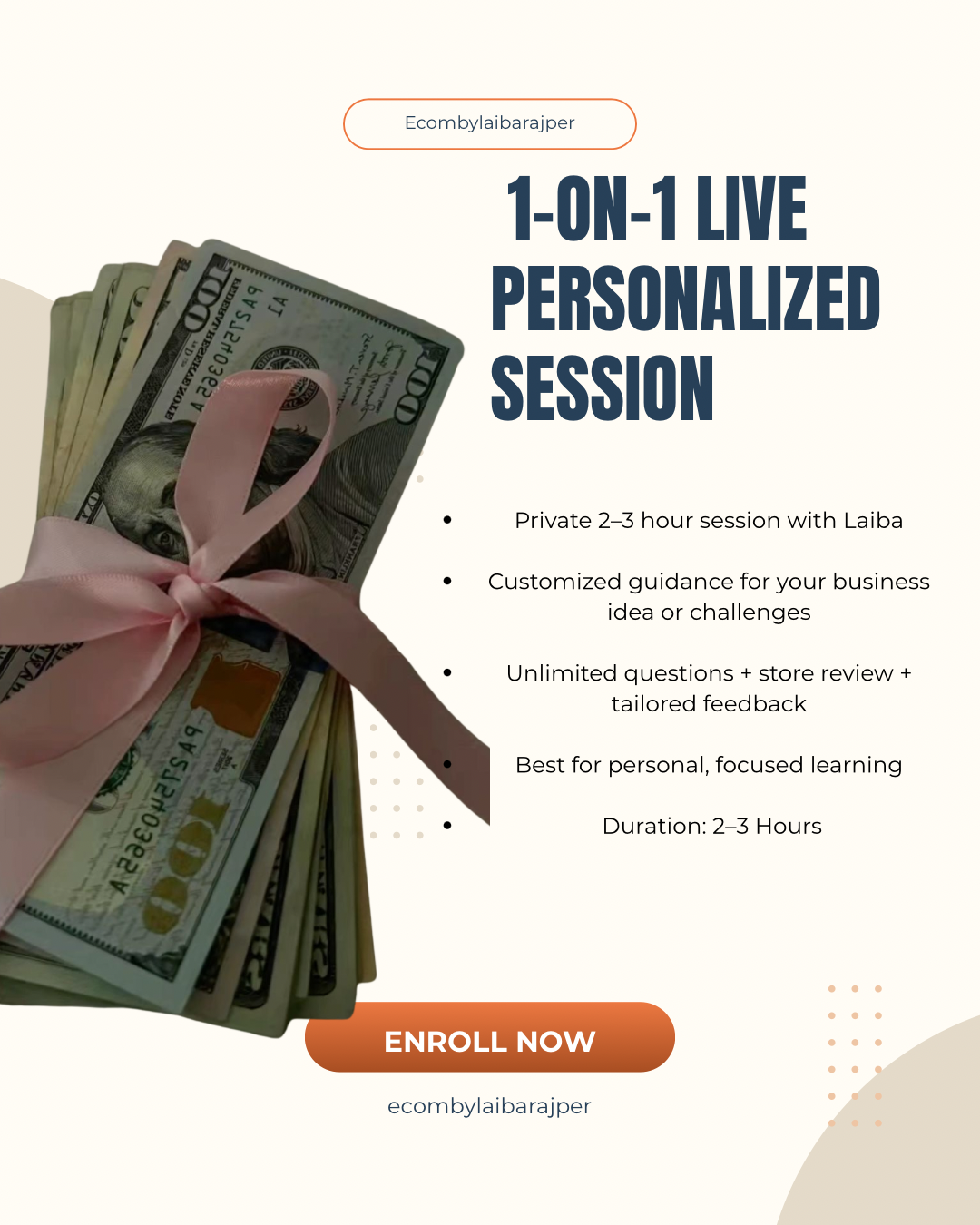 1-ON-1 LIVE PERSONALIZED SESSION