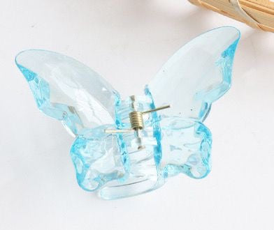 Blue small butterfly hair claw