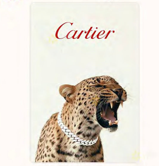 Cartier Leapords Metal Phone Sticker