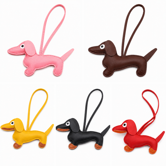 Dog bag charm keychain