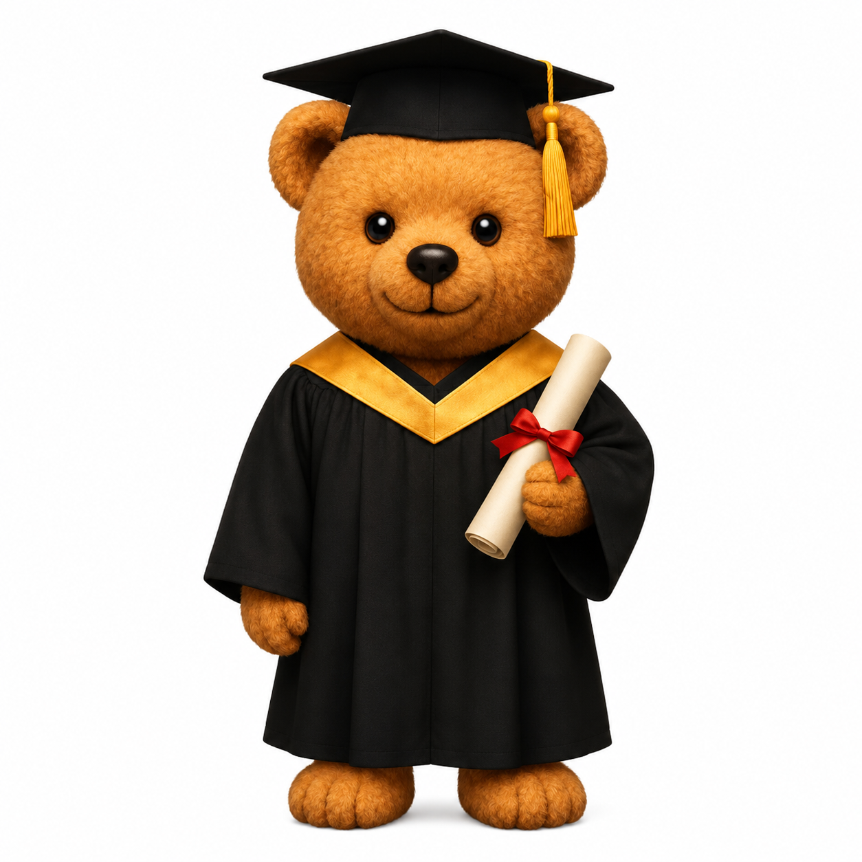Graduation Teddy Bear Metal Phone Charm Sticker