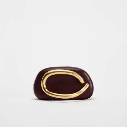 Red Zara clutch with golden fastening  (own manufactured) (immediate delivery)
