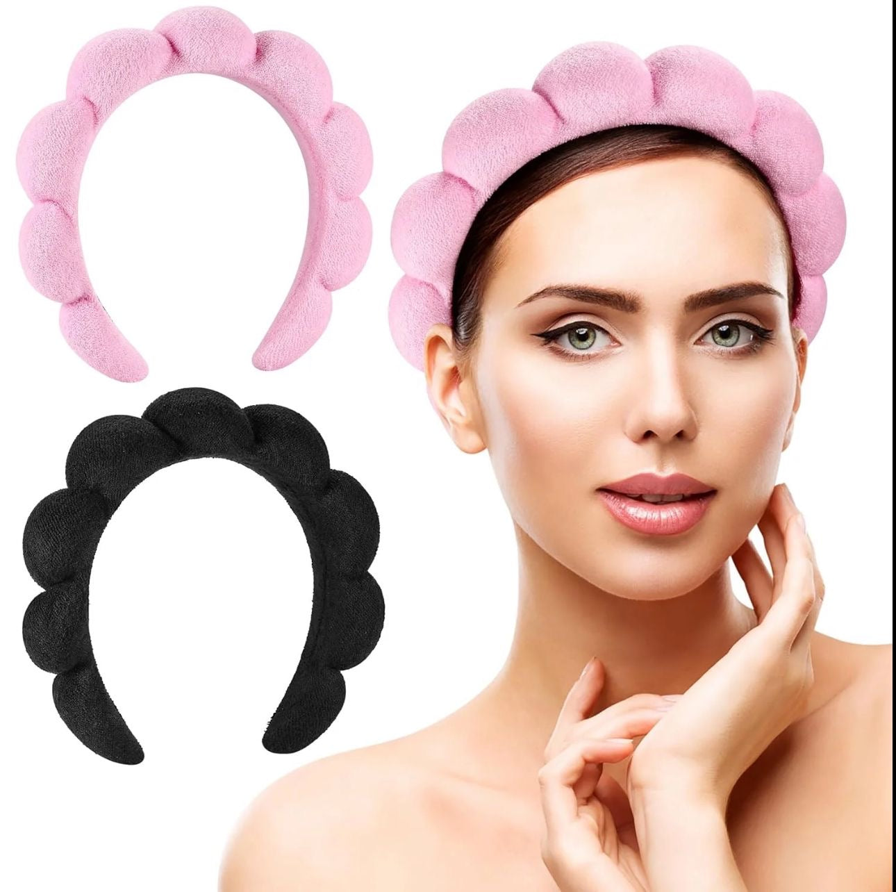 Spa headband with wristband set