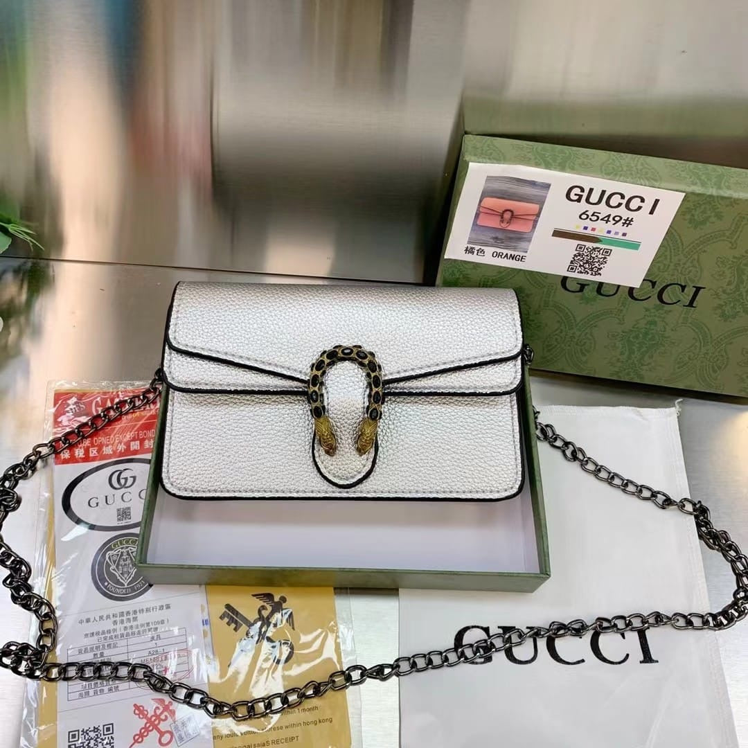 Silver Gucci Miguel studded bag