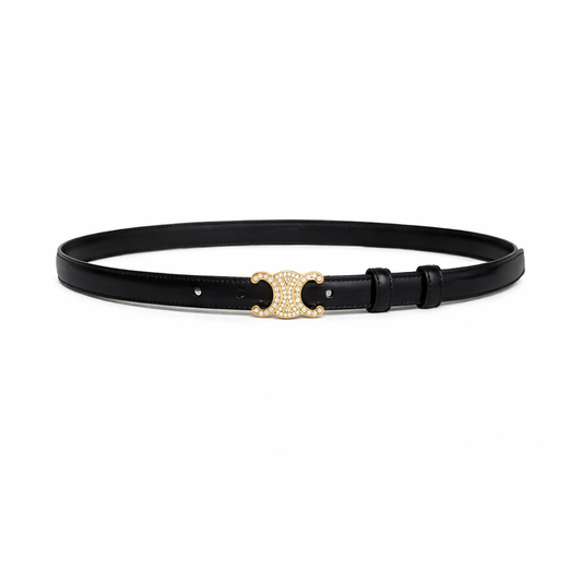 Celine Triomphe 18mm Belt in Taurillon Leather – Black
(IMMEDIATE DELIVERY AVAILABLE)  (WITH BOX)