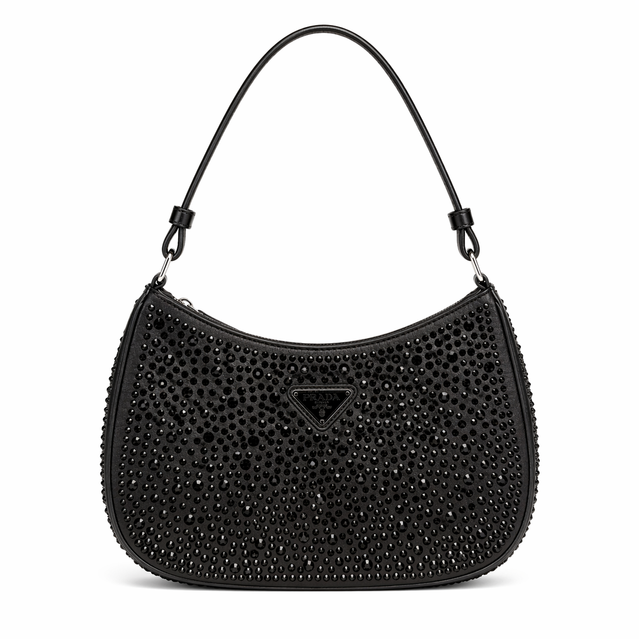 Prada black rhinestone shoulder bag
