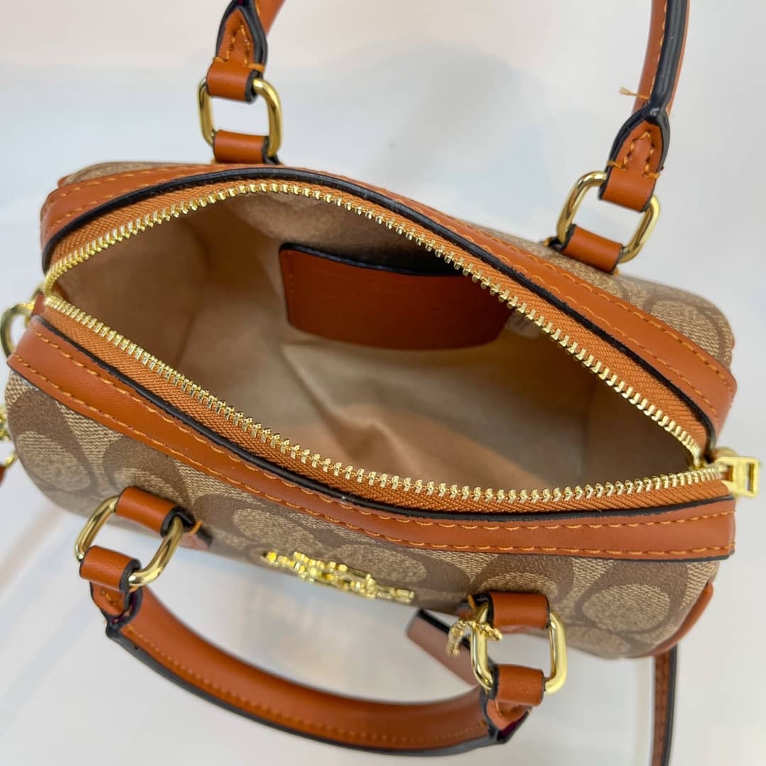 Brown Coach mini Rowan crossbody (in stock)