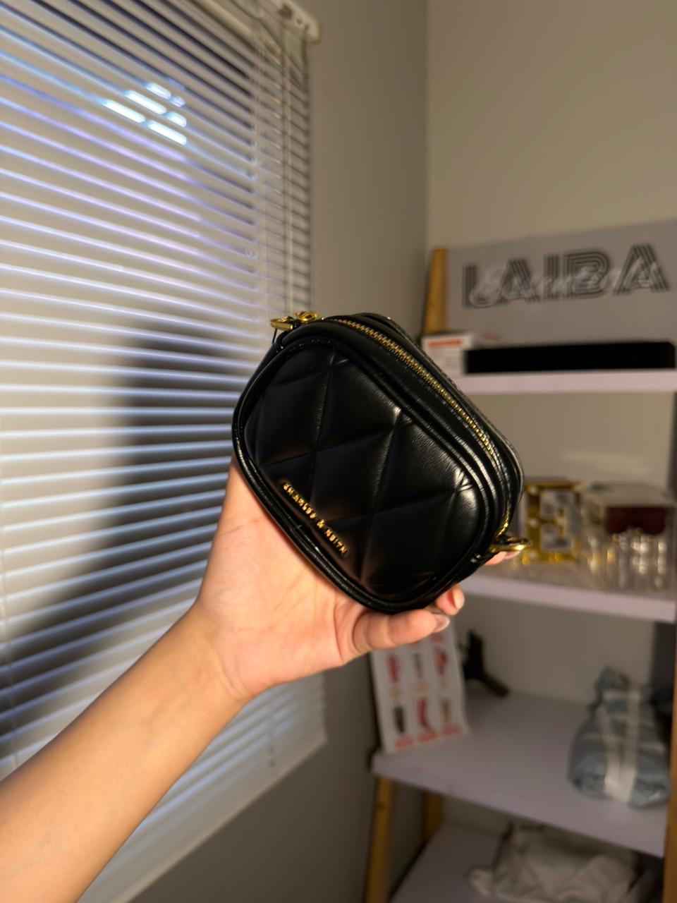 Charles & Keith Quilted Mini Pouch
