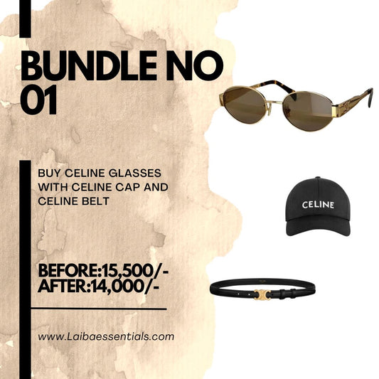 Green CELINE GLASSES
WITH CELINE CAP AND
CELINE BELT bundle 1