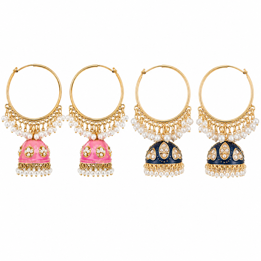 Pearl Hoop Jhumkas