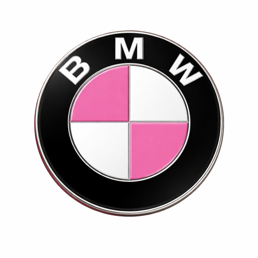 BMW Pink Logo Metal Phone Sticker
