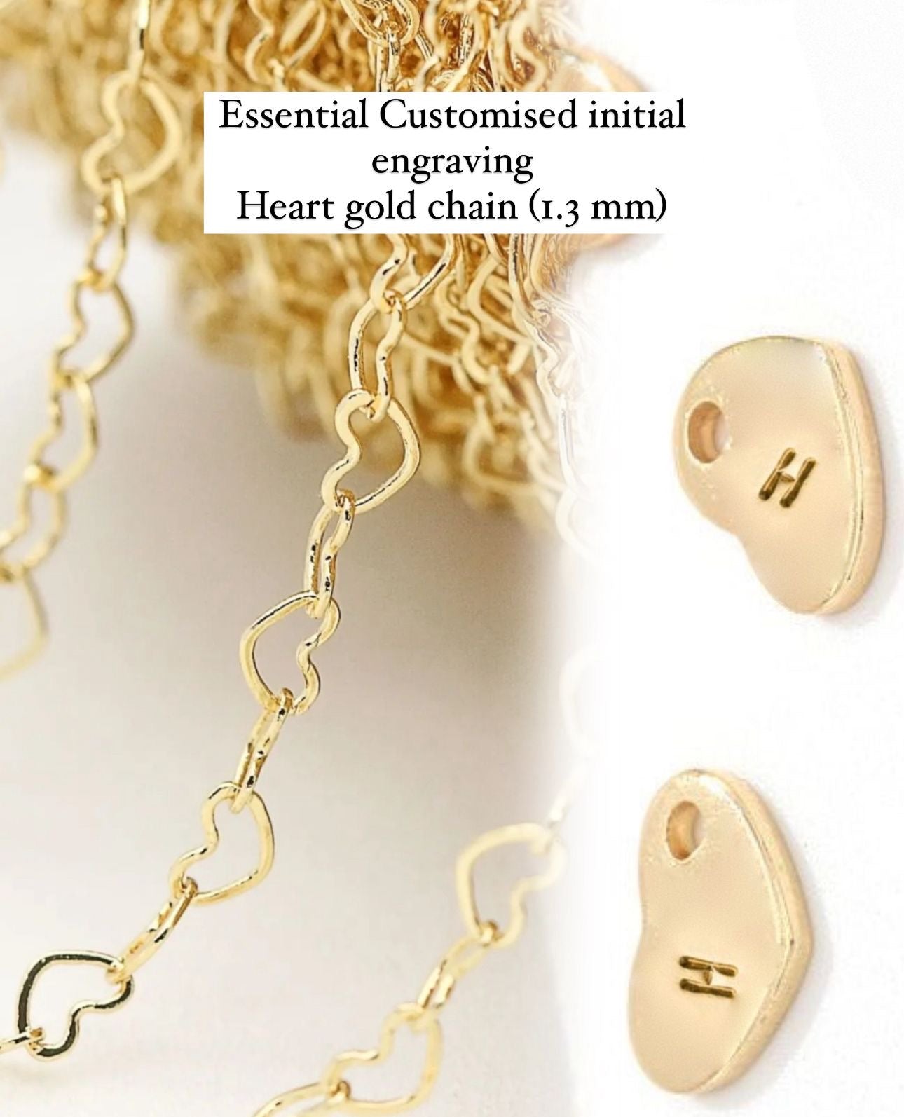 Inital Heart gold chain