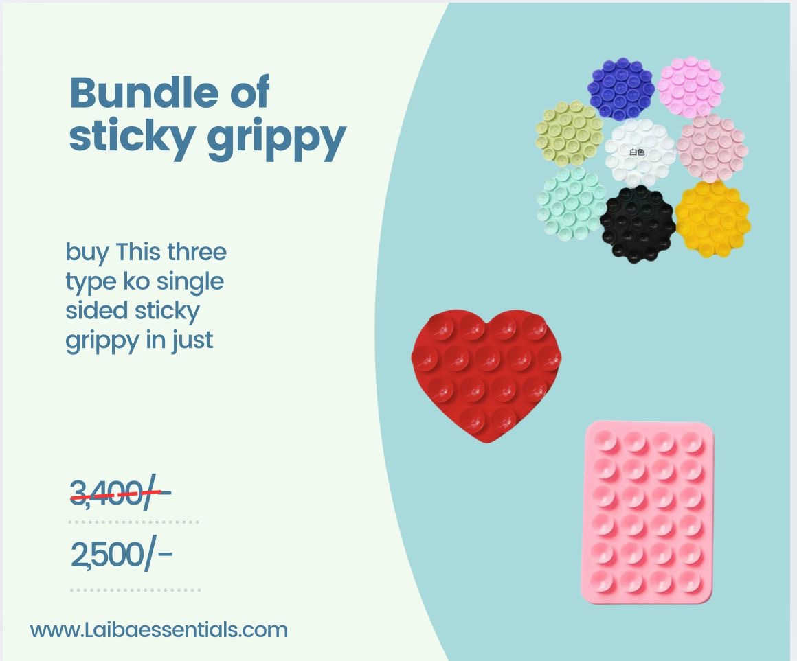 Single side sticky grippy trio