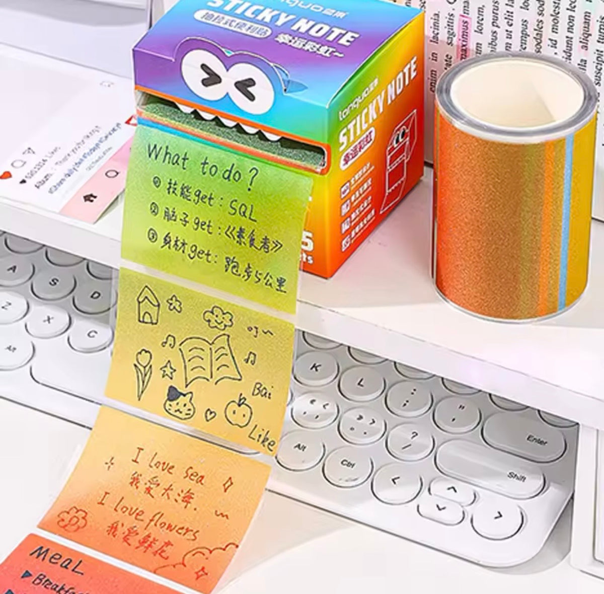 Mr. Paper Pull-Out Transparent Sticky Notes
