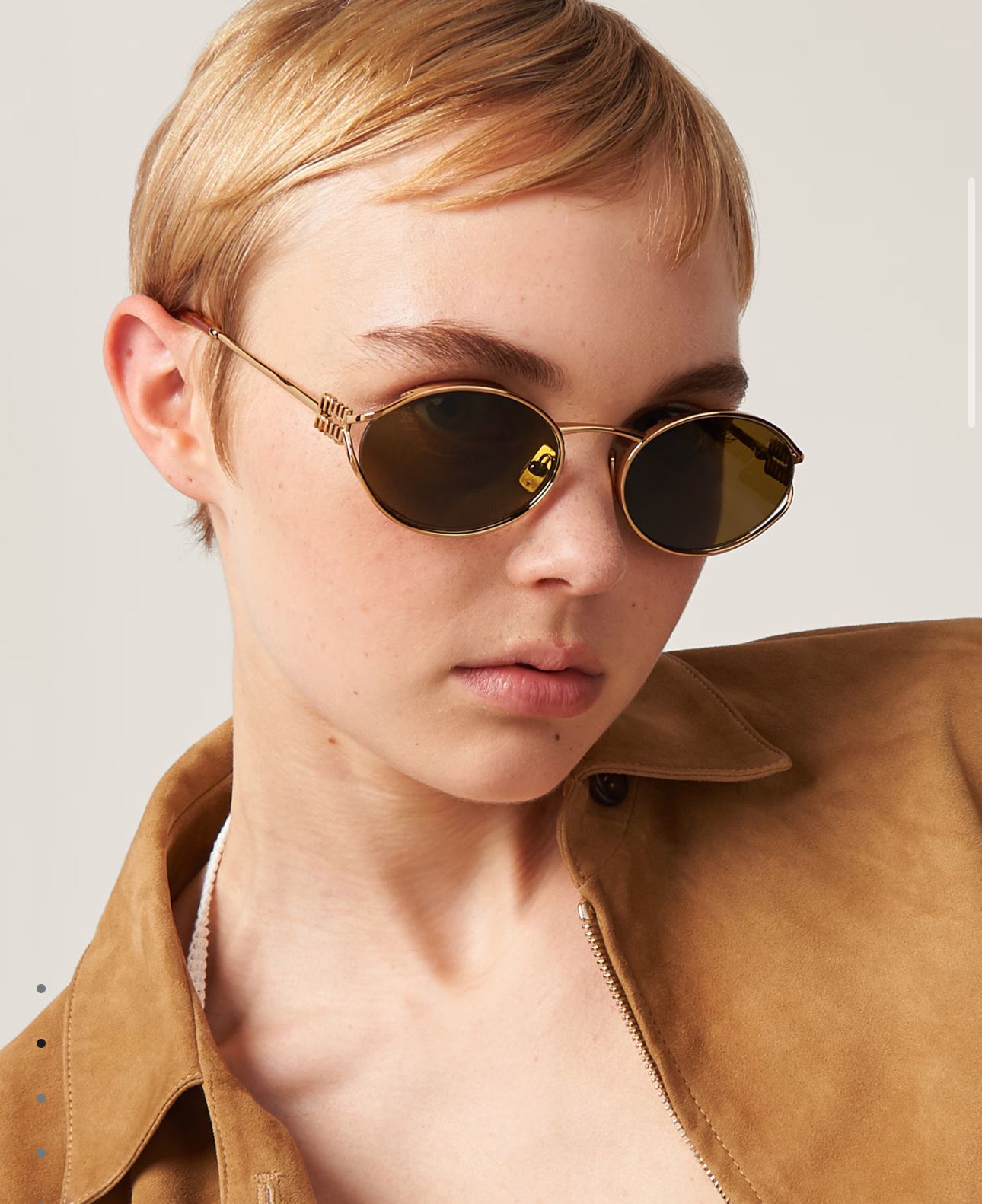 Brown shade Miu miu metal frame glasses v5 (Direct delivery)