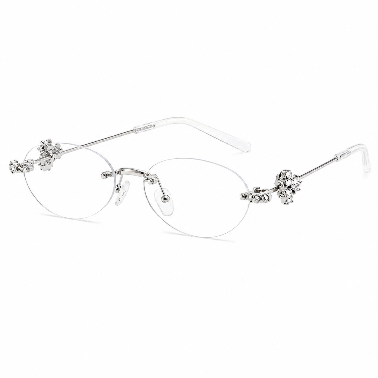 Gentle Monster Floral Rimless Oval Glasses