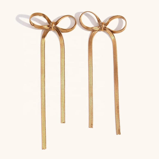 Golden Bow earring