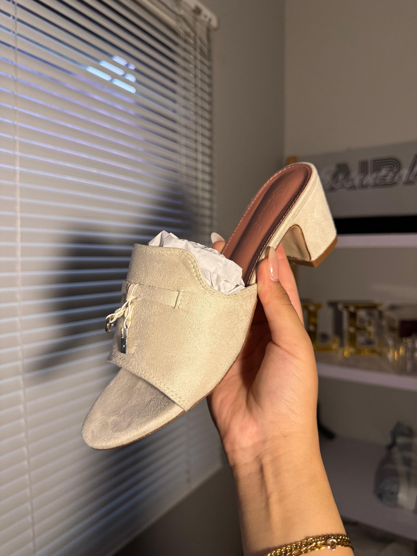 Loro Piana Cream Heels(With Proper Packaging)