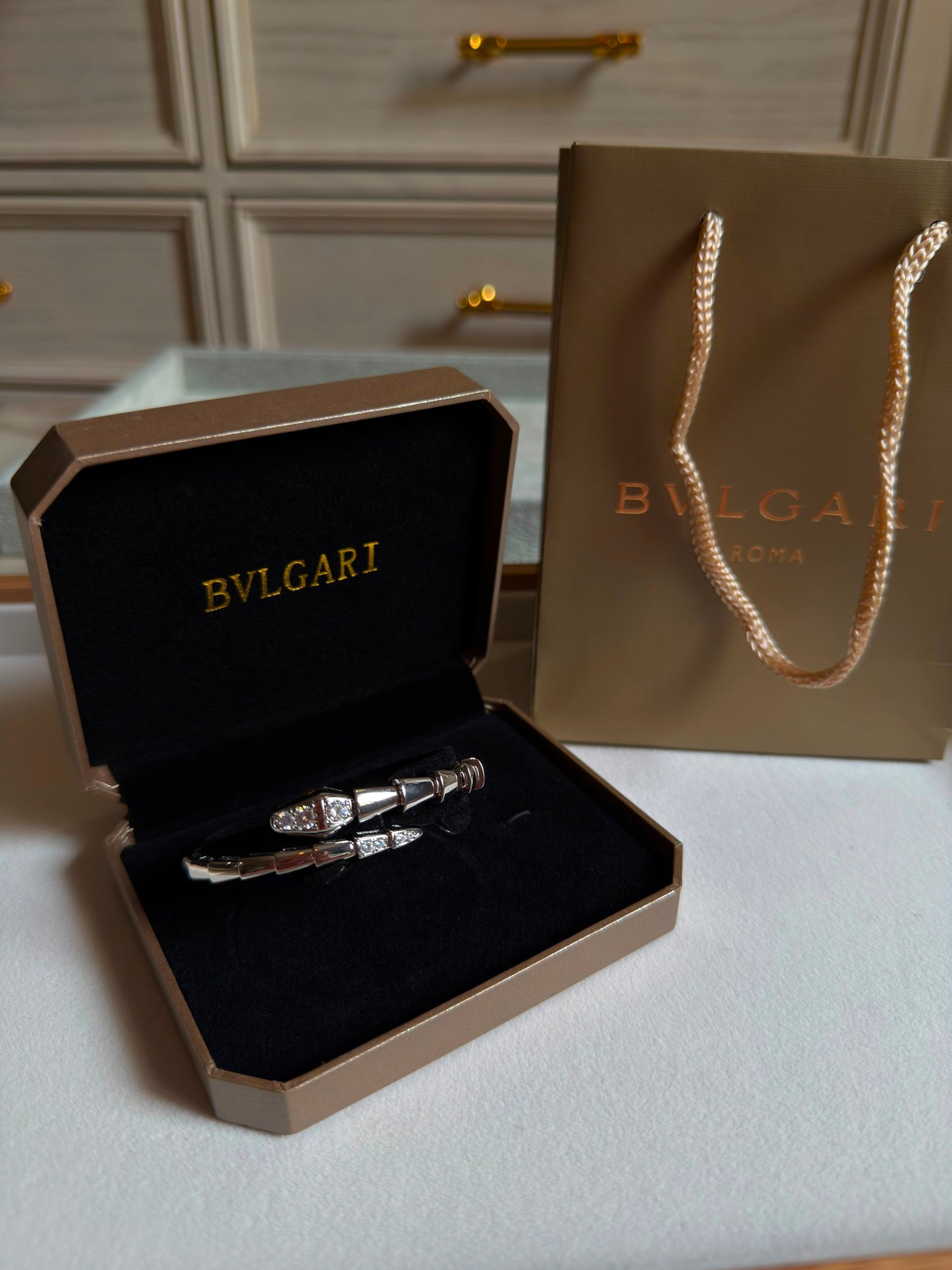 BVLGARI Silver Serpenti Viper Bracelet