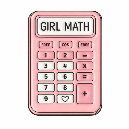 Pink Calculator – Metal Phone Charm Sticker