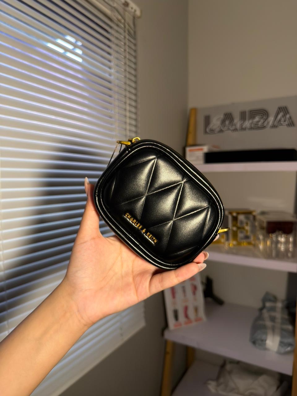 Charles & Keith Quilted Mini Pouch