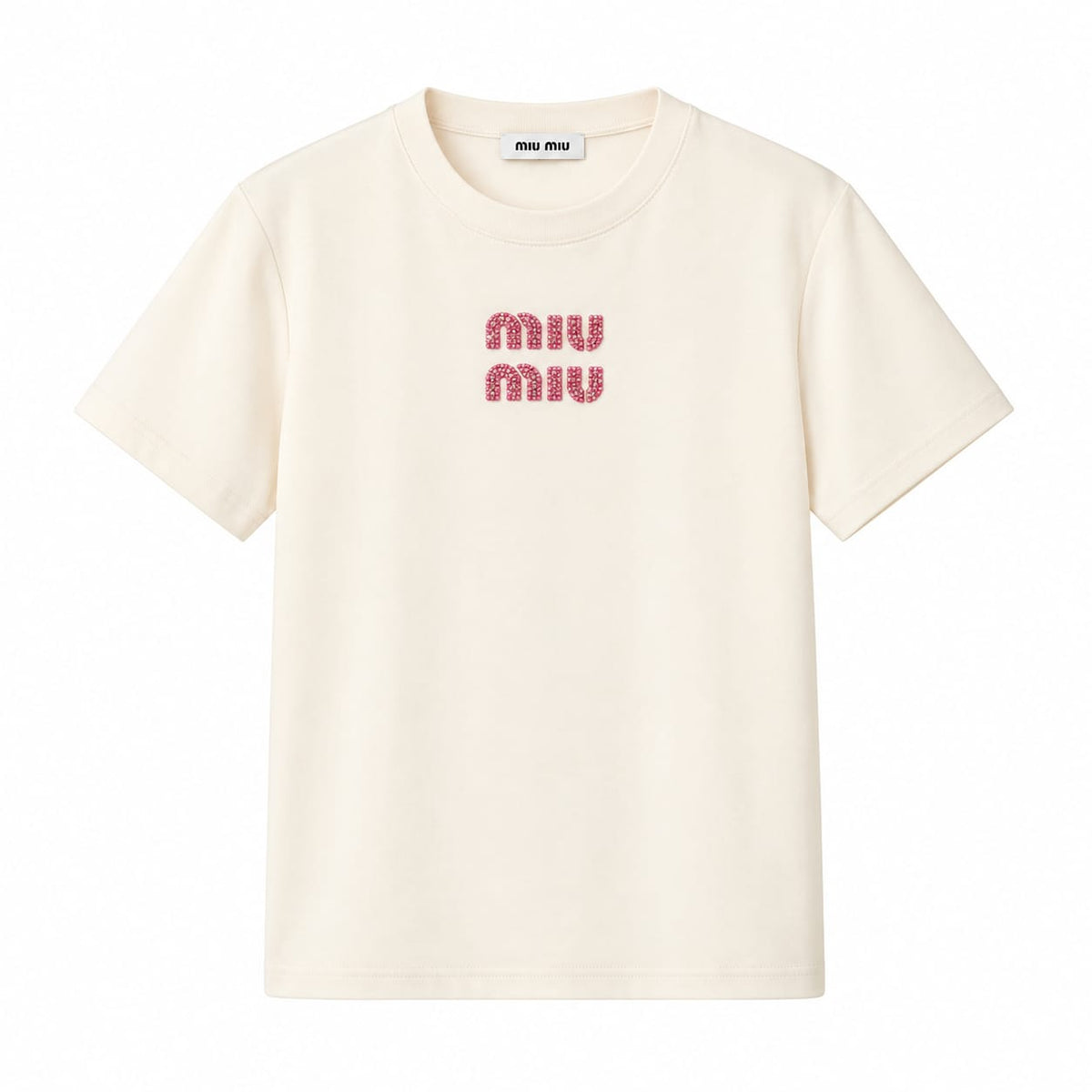 Basic Miu Miu Logo T-Shirt