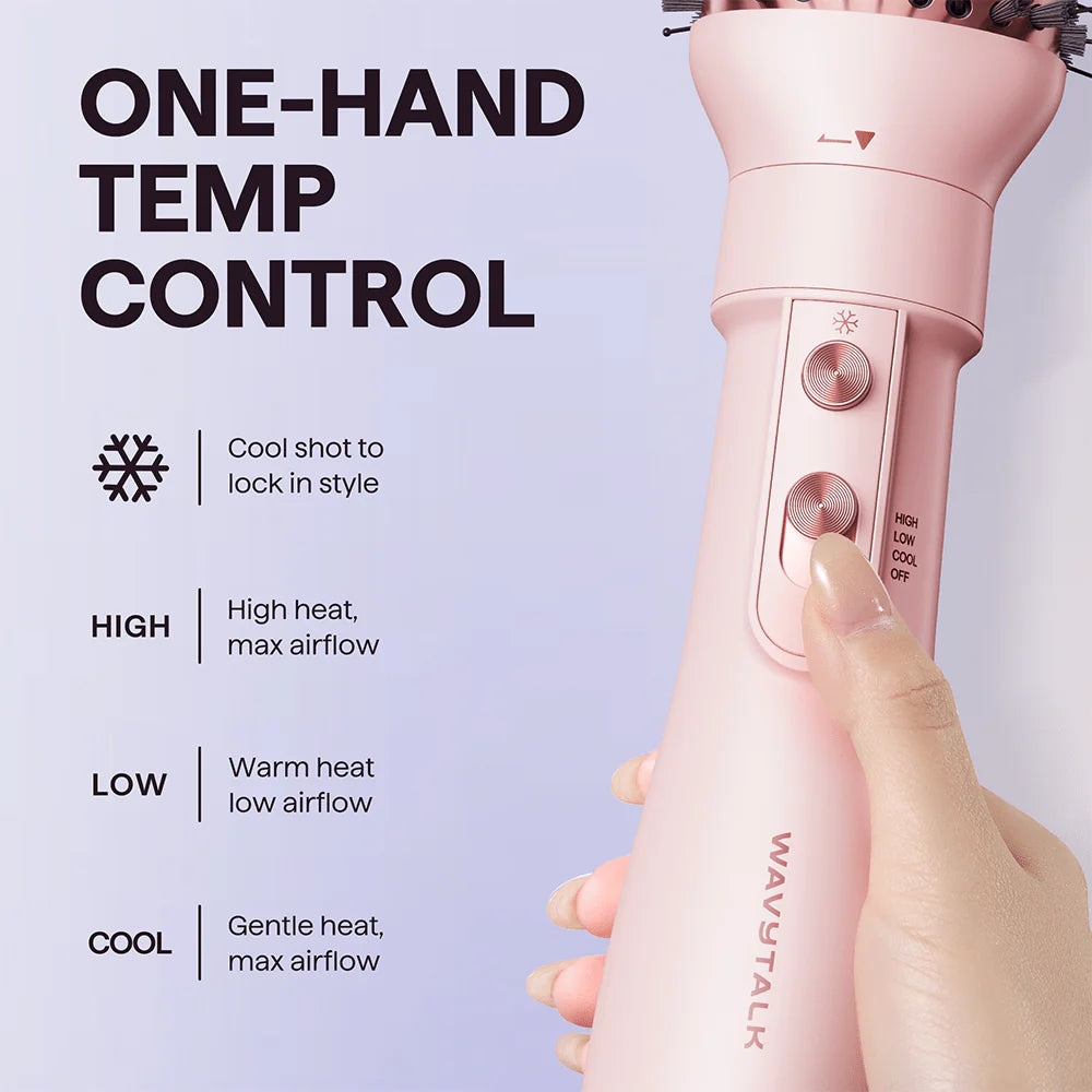 Wavy Talk Pink Air Sculpt 5-in-1 Hot Air Brush Set(Immediate Delivery available)