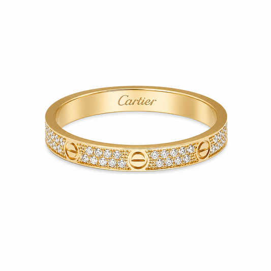 Cartier- LOVe RING, MINI MODEL, PAVED