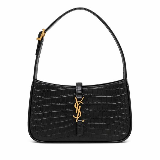 YSL Black Crocodile shoulder Bag