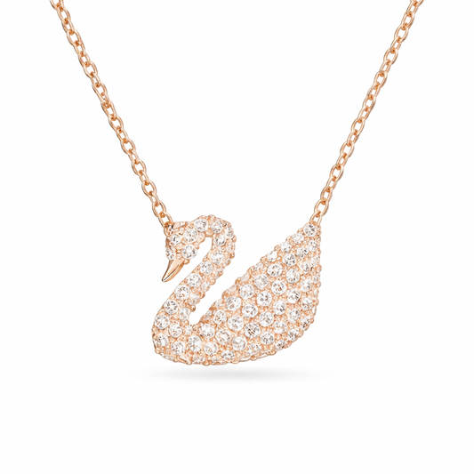 Swarovski Swan Pendant, White crystals, Rose-gold tone plated (Immediate Delivery Available) COME’S WITH BRANDED PACKAGING