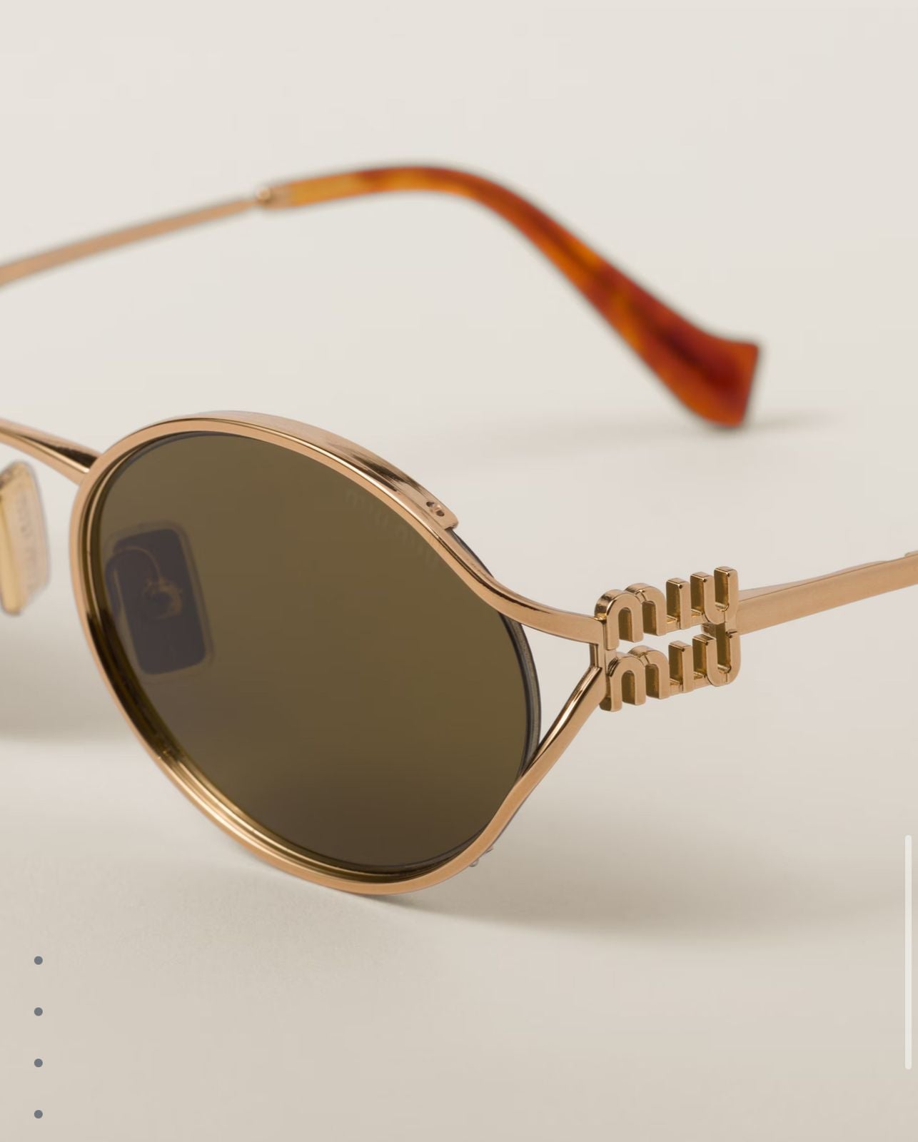 Brown shade Miu miu metal frame glasses v5 (Direct delivery)