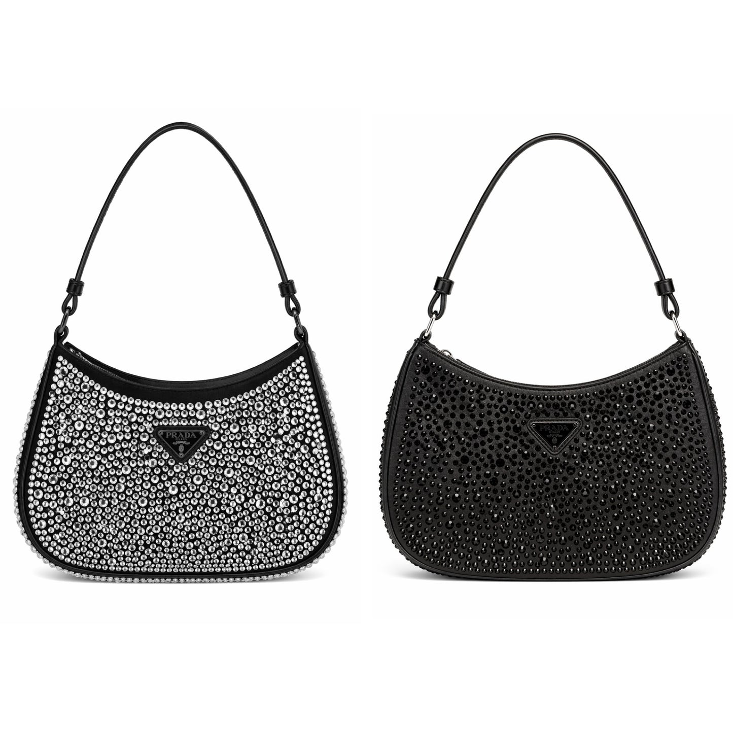 Prada black rhinestone shoulder bag