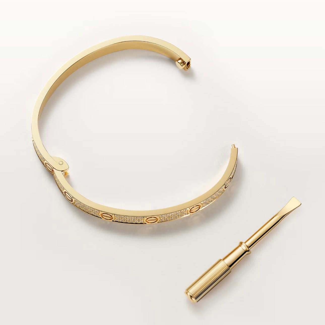 Cartier LOVE BRACELET, MEDIUM MODEL, PAVED
