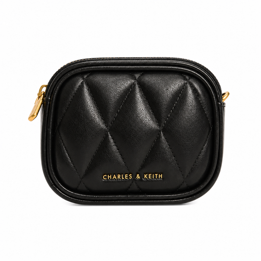 Black Charles & Keith Mini Zip Pouch