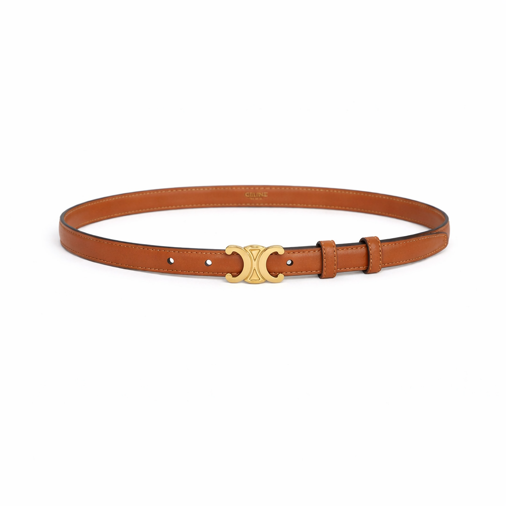 Celine Triomphe Buckle & Reversible Strap Belt 25mm