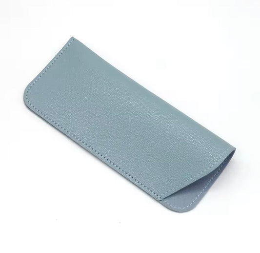 Light Blue leather case for glasses