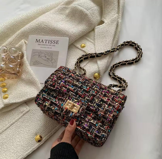 Black Tweed Bag (IMMEDIATE DELIVERY AVAILABLE)