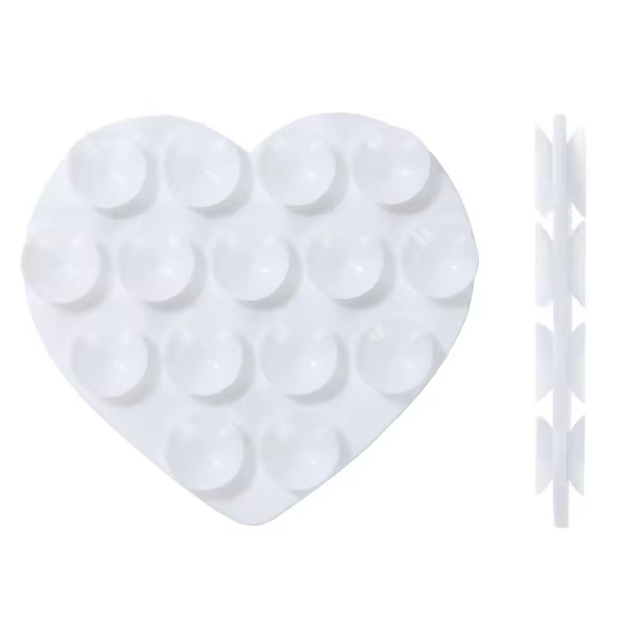 Transparent heart double side grippy