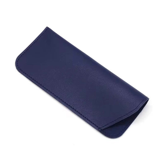 Blue leather case for glasses