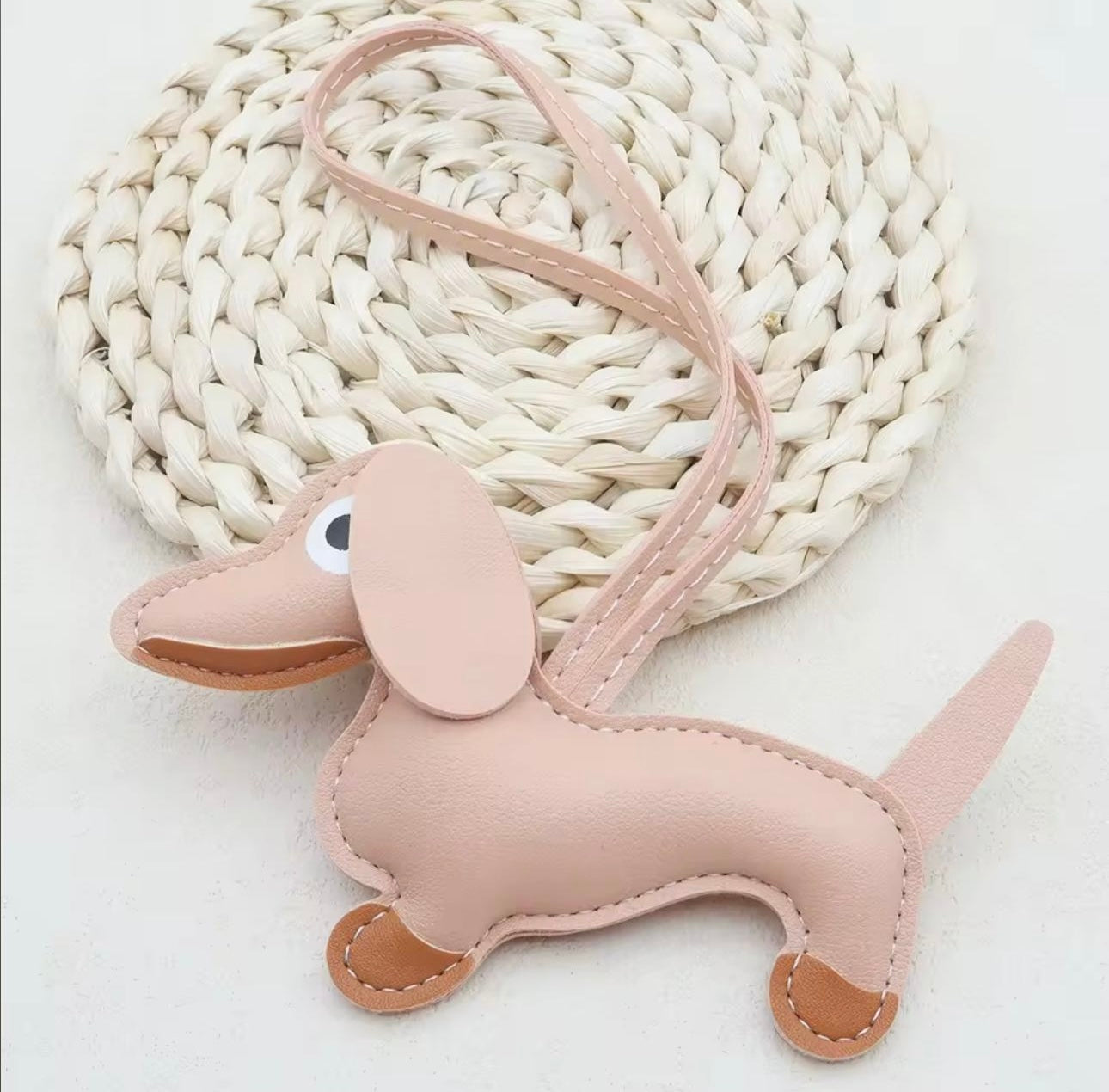 Dog bag charm keychain