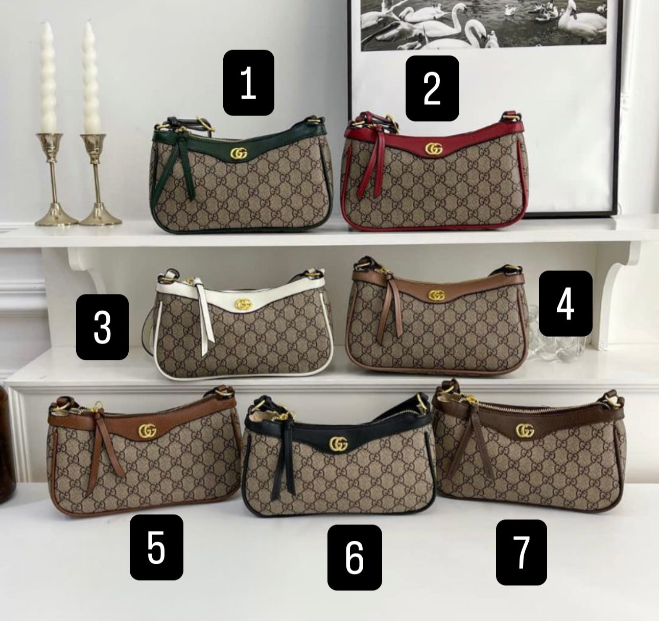 Gucci printed shoulder bag delivery time (15-20 days)