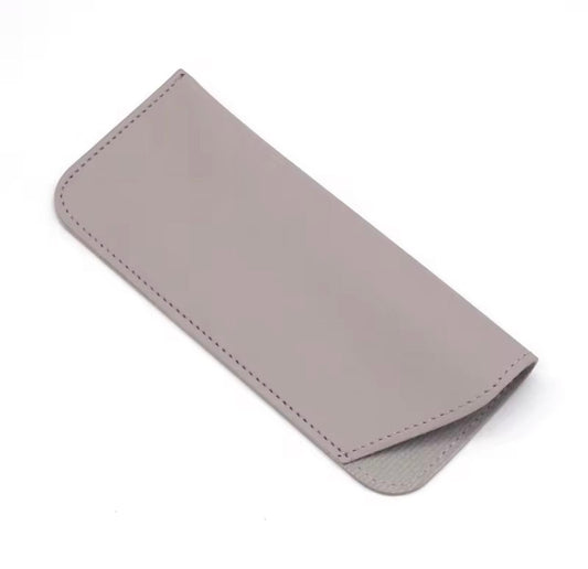 Grey leather case for glasses