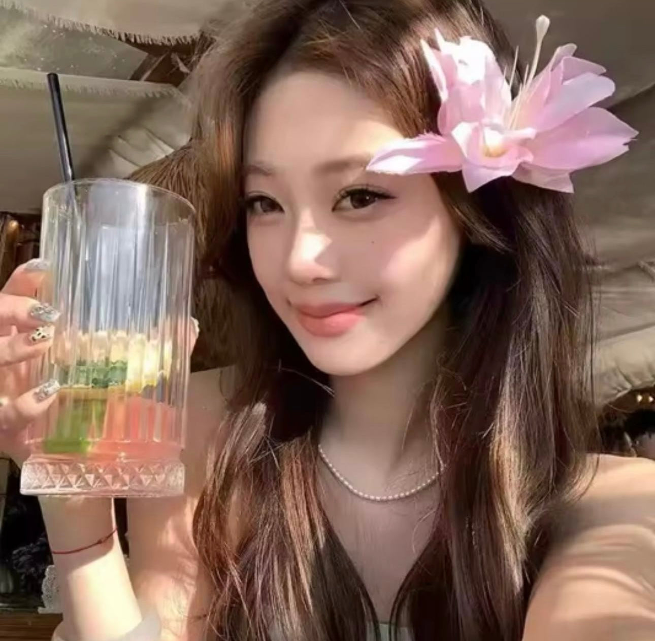 Pink Orchid hair clip