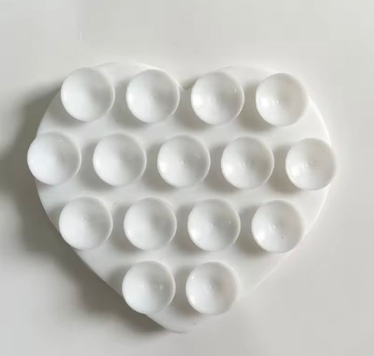 White Single side heart grippy