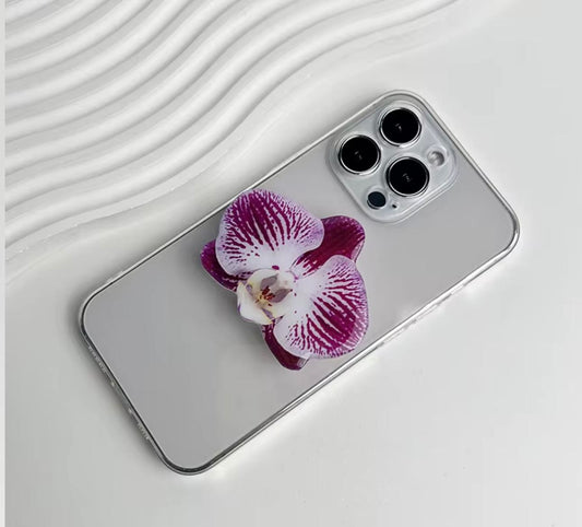 Purple Vein Orchid Grip Pop socket