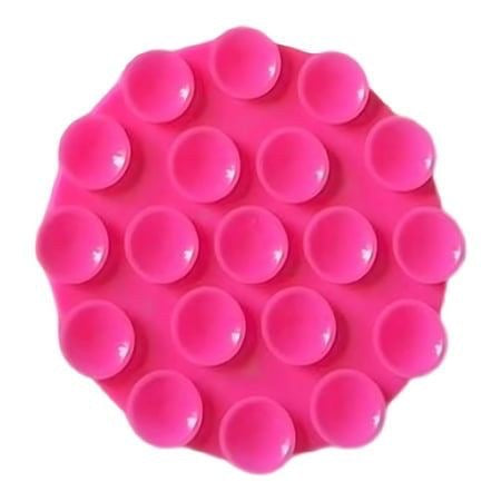 Dark pink Round Single sided Sticky grippy